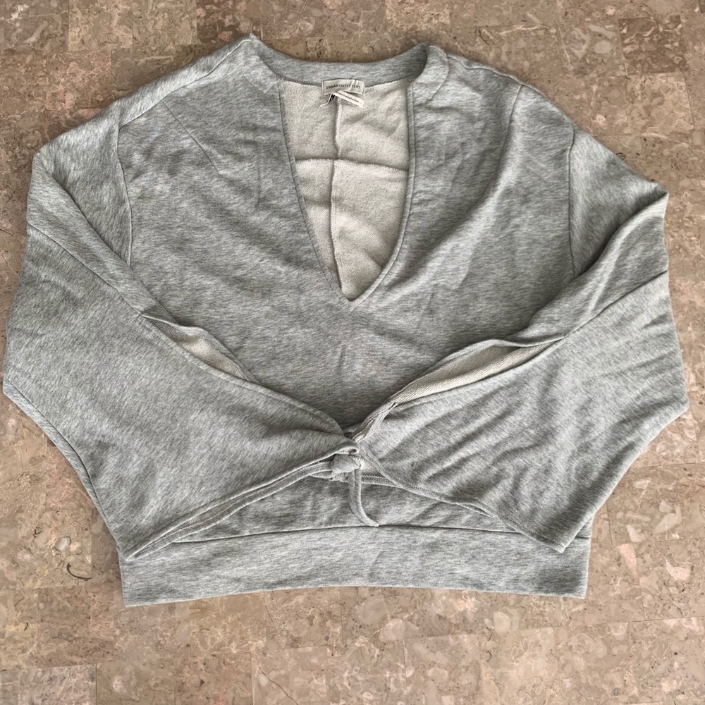 Grey Cropped Sweater